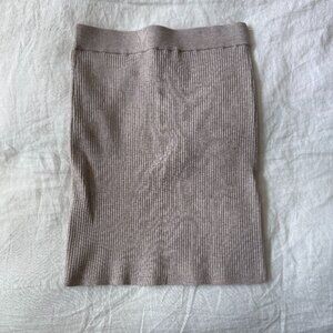 Wilfred high waisted reso skirt heather oatmeal, xs